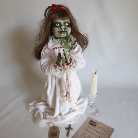 Cradle to Grave Curiosities Other - OOAK 15.5” THE EXORCIST KNEELING REGAN GOTHIC HORROR DOLL PROP ODDITY